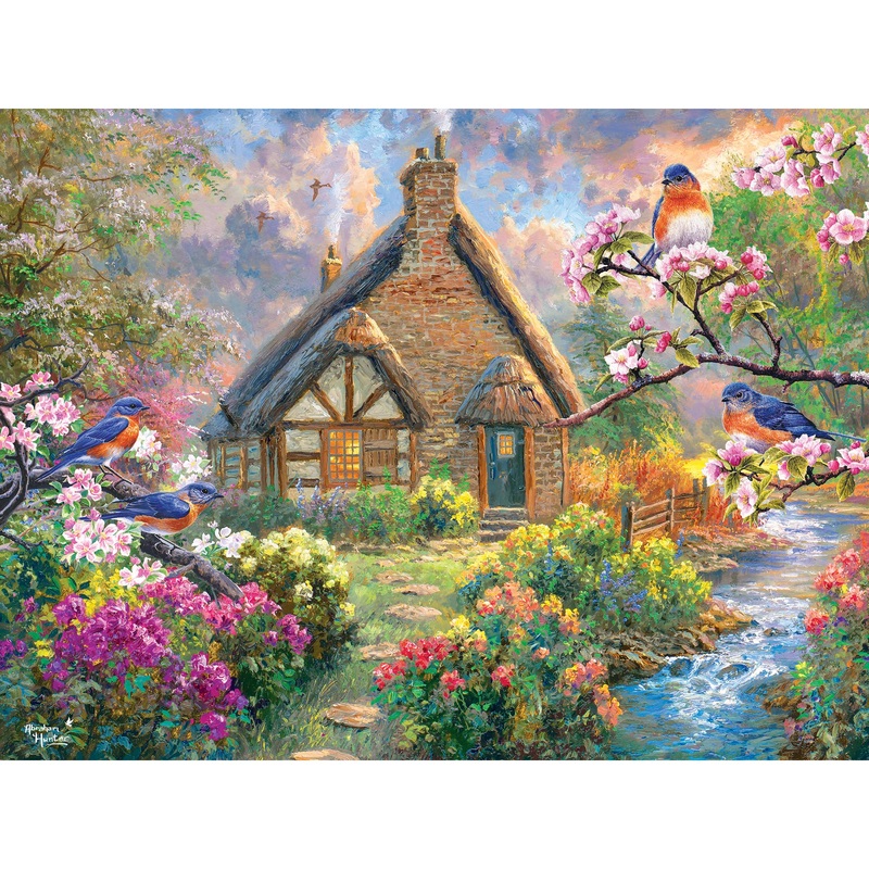 Roseart - Abraham Hunter - Cobblestone Creek - 500 Piece Jigsaw Puzzle For Adults
