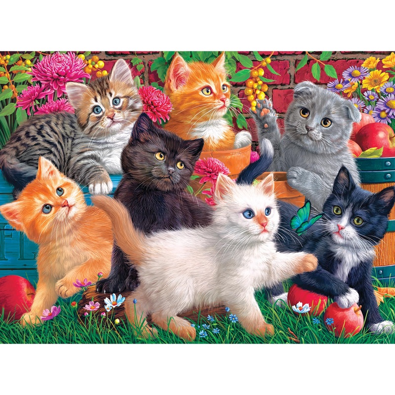 Roseart - Fancy Cats - Kittens At Play - 750 Piece Jigsaw Puzzle For Adults