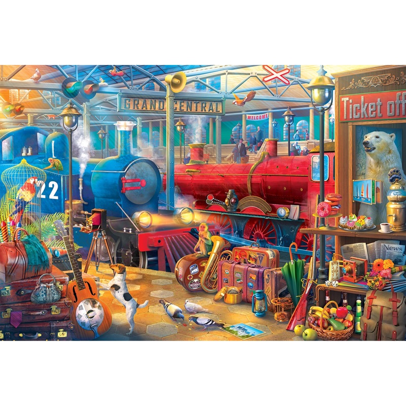 Roseart - Kodak Collector - Train Station - 2000 Piece Jigsaw Puzzle For Adults