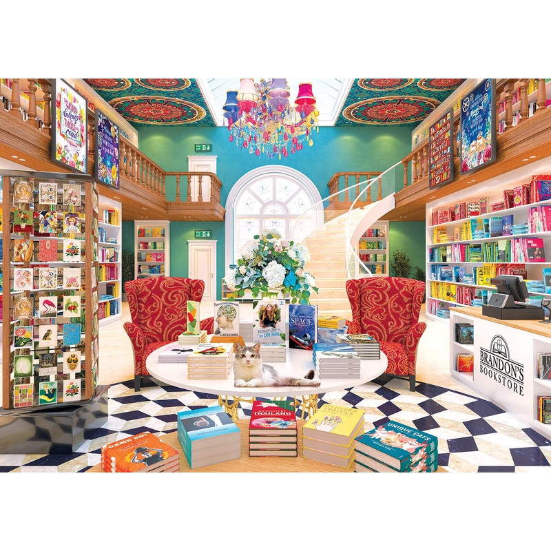 Roseart - Kodak Premium - Brandon'S Bookstore - 3000 Piece Jigsaw Puzzle For Adults