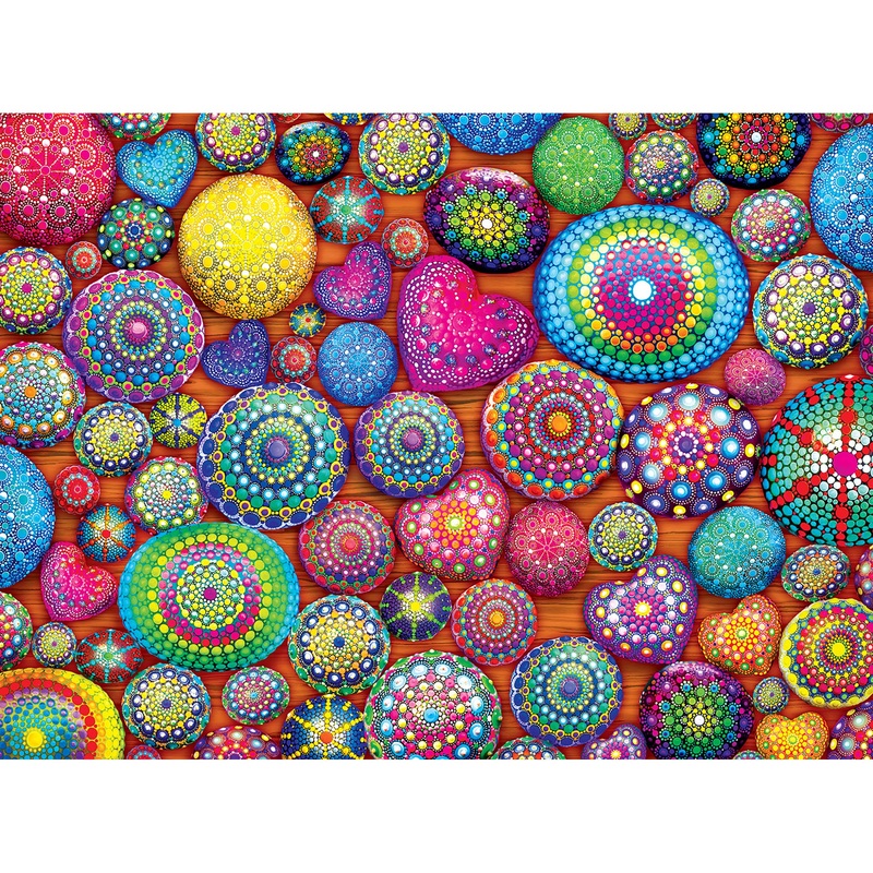 Roseart - Kodak Premium Cork - Mandala Stones - 1000 Piece Jigsaw Puzzle For Adults