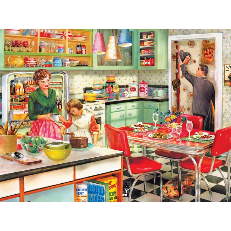 Roseart - Puzzle Collector - Baking With Mom - 500 Piece Jigsaw Puzzle For Adults
