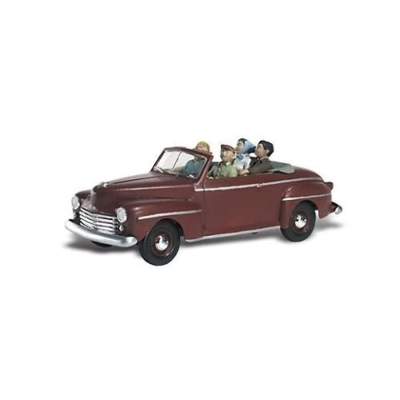 Sunday Drive 1940'S Ford Convertible W/Figures N Scale Woodland