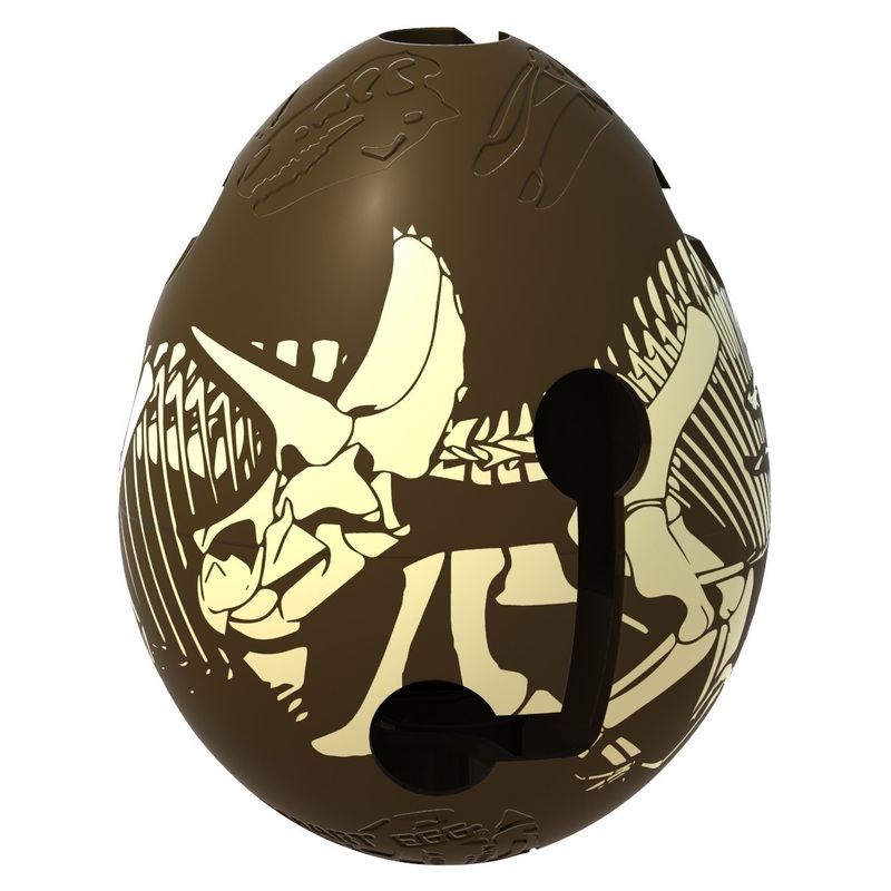 Bepuzzled Smart Egg Dino Puzzle , Brown