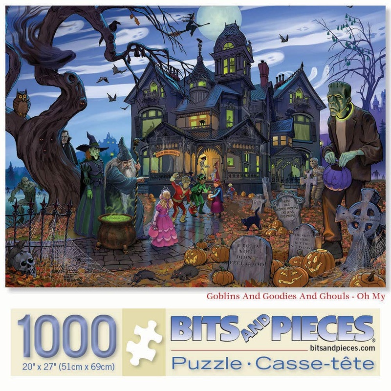 Bits And Pieces - 1000 Piece Jigsaw Puzzle For Adults 20'' X 27''   - Goblins And Goodies And Ghouls - Oh My - 1000 Pc Haunted H