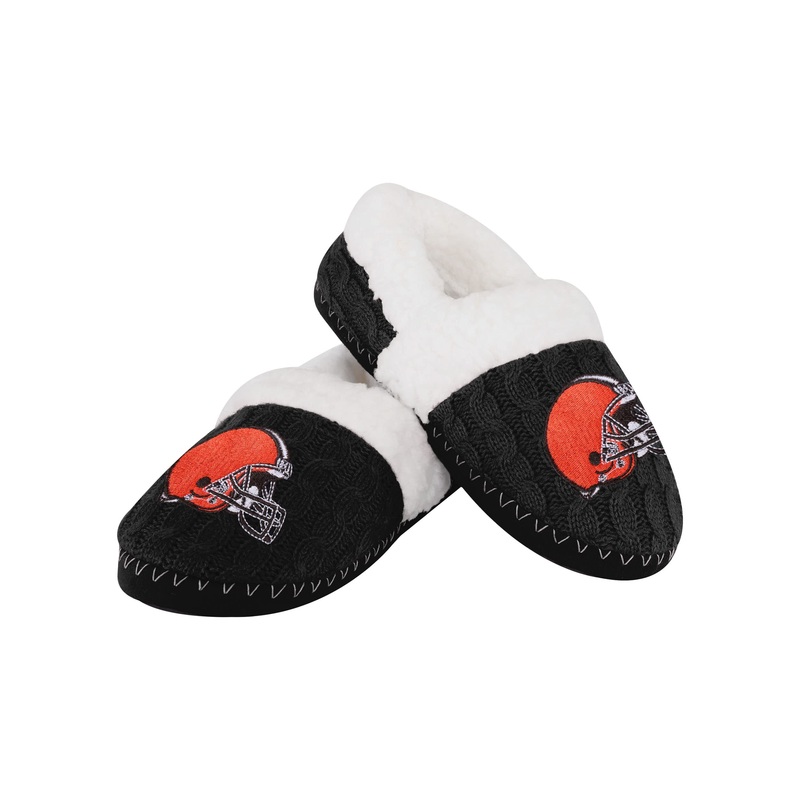 Cleveland Browns Nfl Nfl Womens Team Color Moccasin Slipper - S