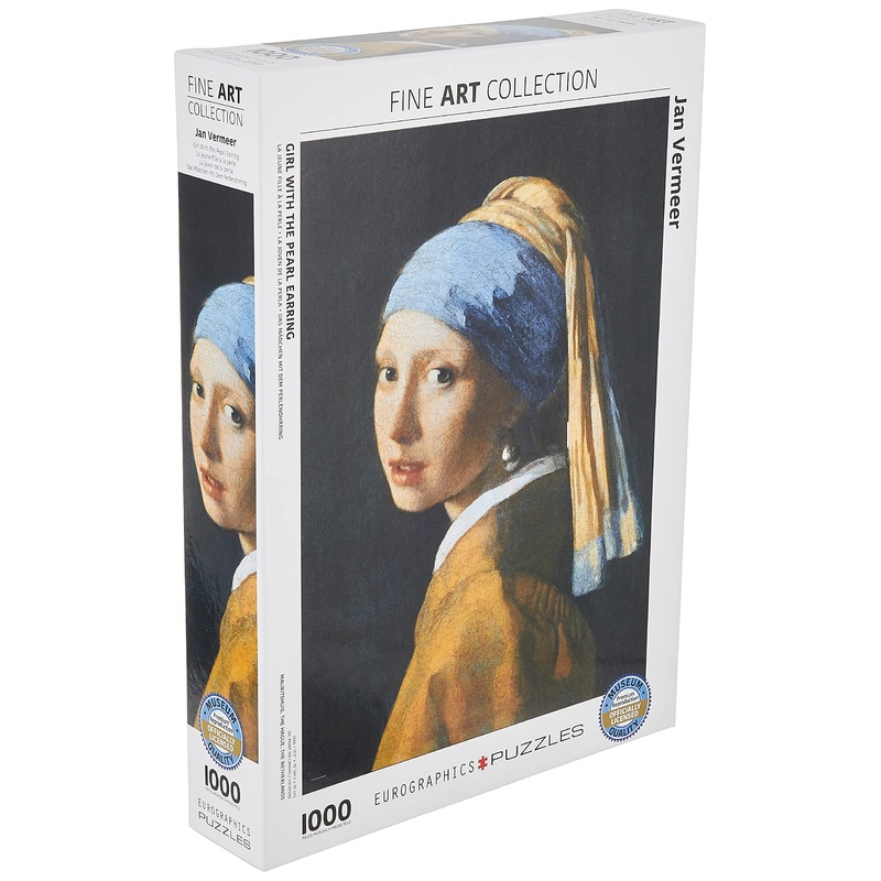 Eurographics Girl With A Pearl Earring By Vermeer 1000 Piece Puzzle (6000-5158) , Black