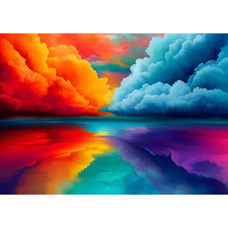 Gradient Color 1000 Piece Puzzle For Adults Unique Colorful Clouds Puzzles For Adults 1000 Pieces Landscape Art Jigsaw Puzzles 1