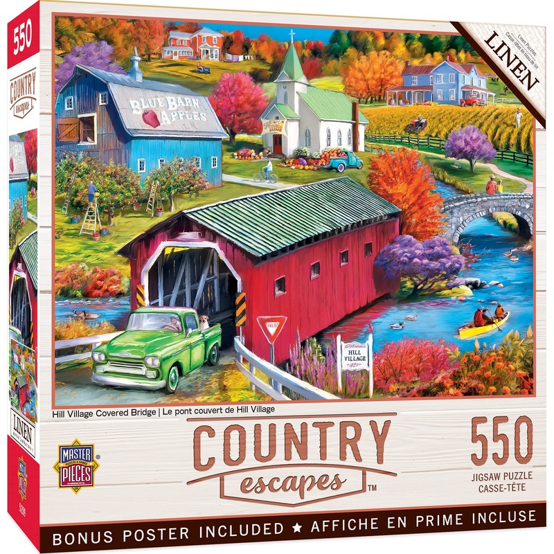 Hill Village Covered Bridge 550 Pc