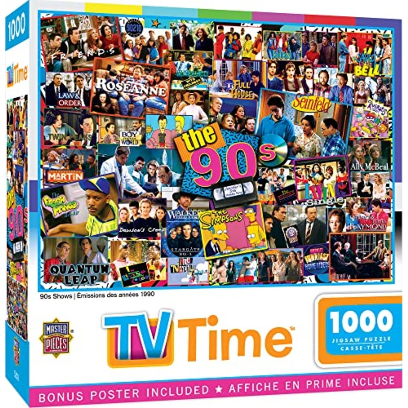 Masterpieces 1000 Piece Jigsaw Puzzle For Adults, Family, Or Kids - 90S Television Shows - 1925X2675