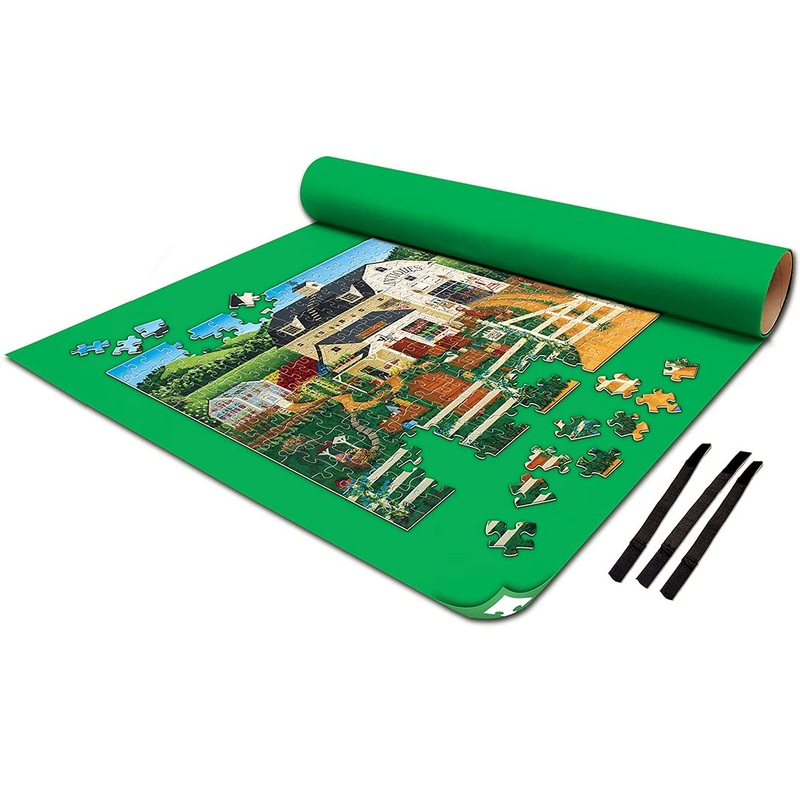 Masterpieces Accessories - Jigsaw Puzzle Roll-Up Mat & Stow Box, Jumbo 48'' X 36'', Fits 3000 Pieces