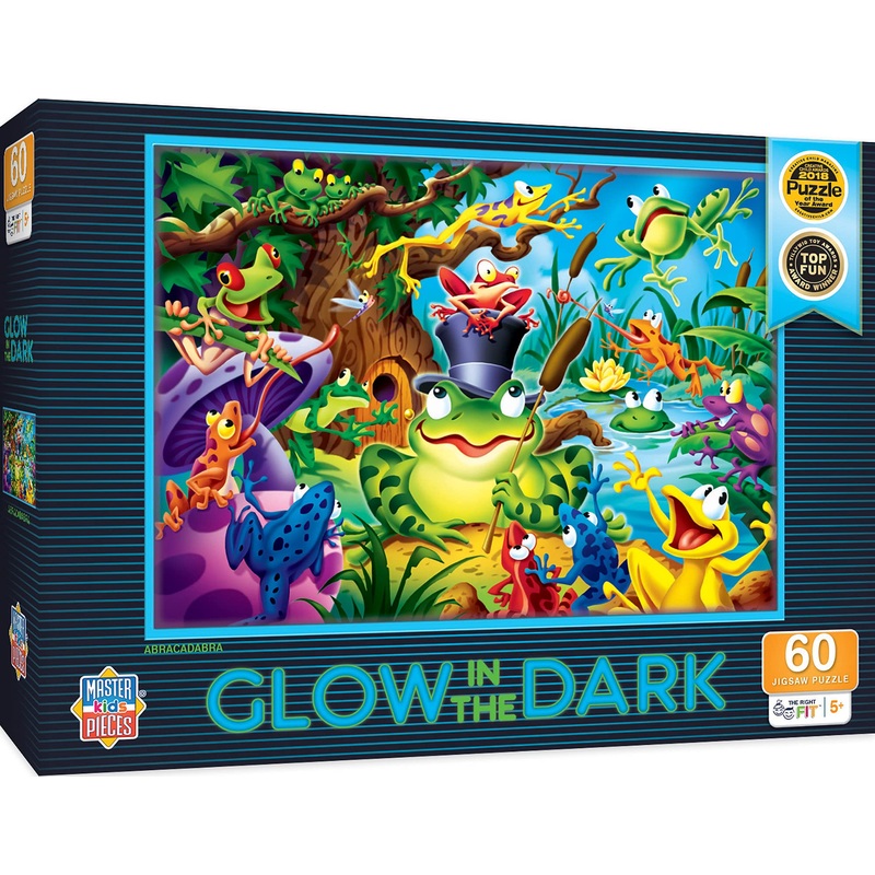 Masterpieces Glow In The Dark 60 Right Fit Puzzles Collection - Abracadabra 60 Piece Jigsaw Puzzle, 14''X19''