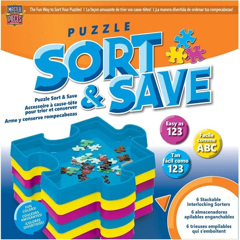 Masterpieces Sort & Save Stackable Jigsaw Puzzle Trays | Set Of 6