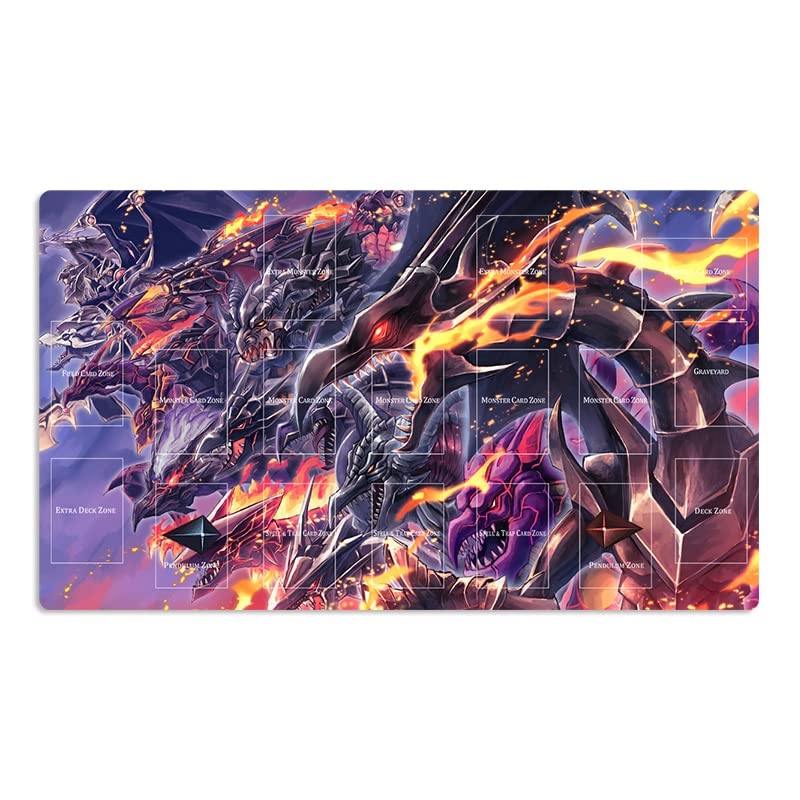 Mlikemat New Playmat Red-Eyes Black Dragon Mouse Pad Tcg Ccg Trading Card Game Mat + Free Bag (Zd014-624)