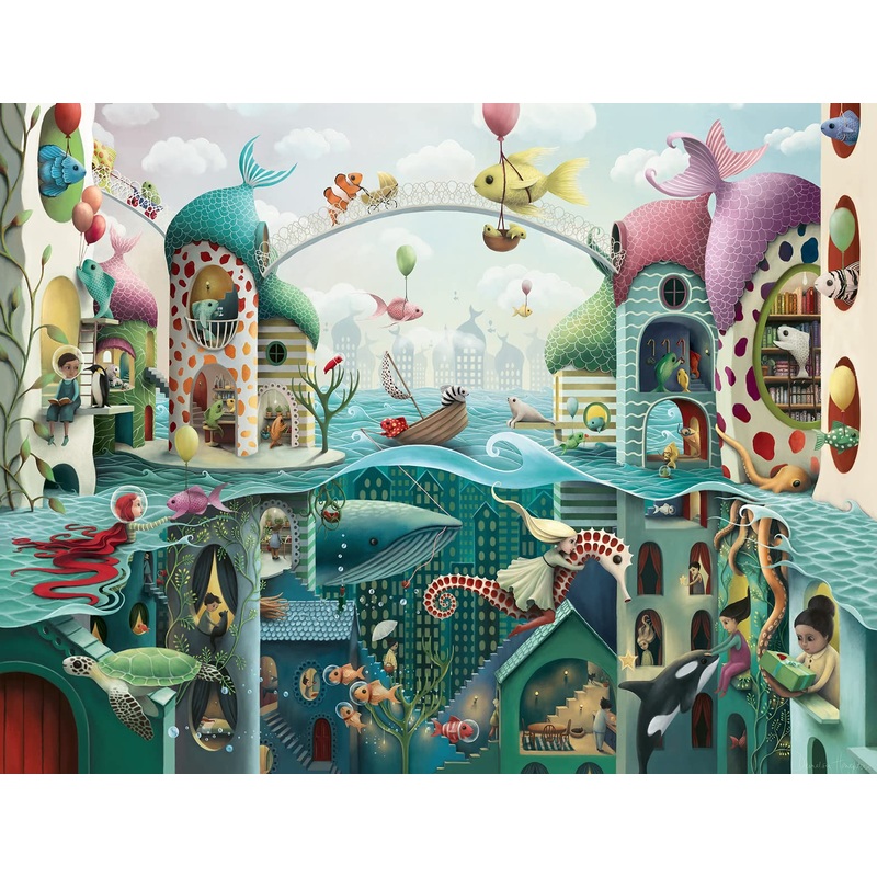 Ravensburger If Fish Could Walk 2000 Piece Jigsaw Puzzle For Adults - 16823 - Every Piece Is Unique, Softclick Technology Means