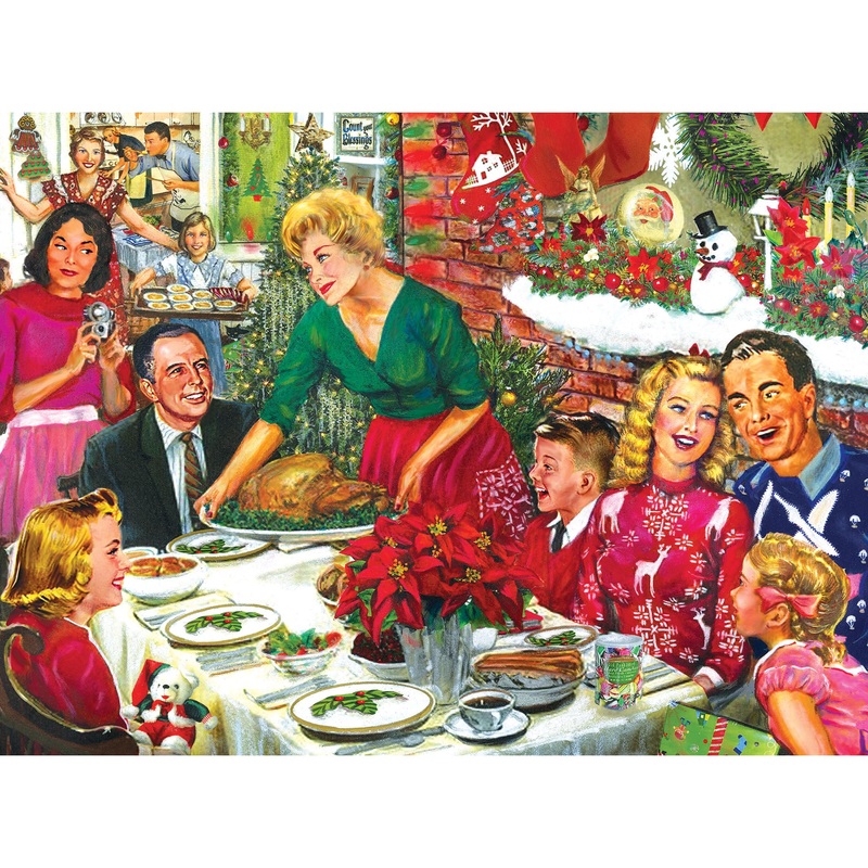 Roseart - Back To The Past - Christmas Dinner - 750 Piece Jigsaw Puzzle For Adults