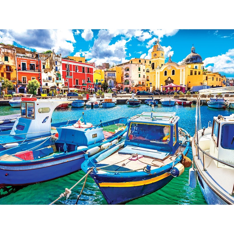 Roseart - Kodak Premium - Colorful Procida Island And Boats, Italy - 550 Piece Jigsaw Puzzle For Adults