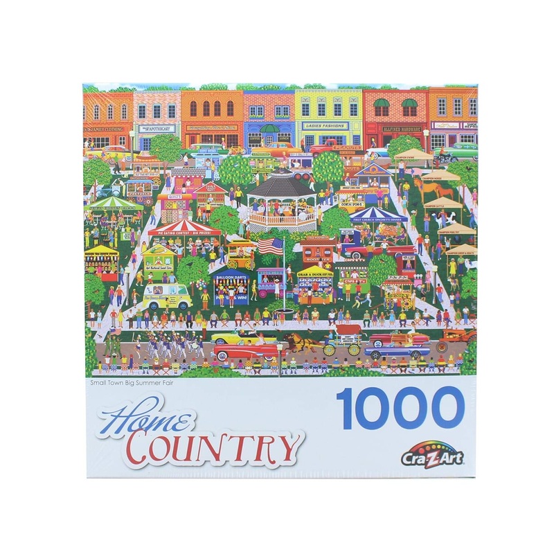 Small Town Big Summer Fair 1000 Piece Collector Puzzle By Artist: Mark Frost
