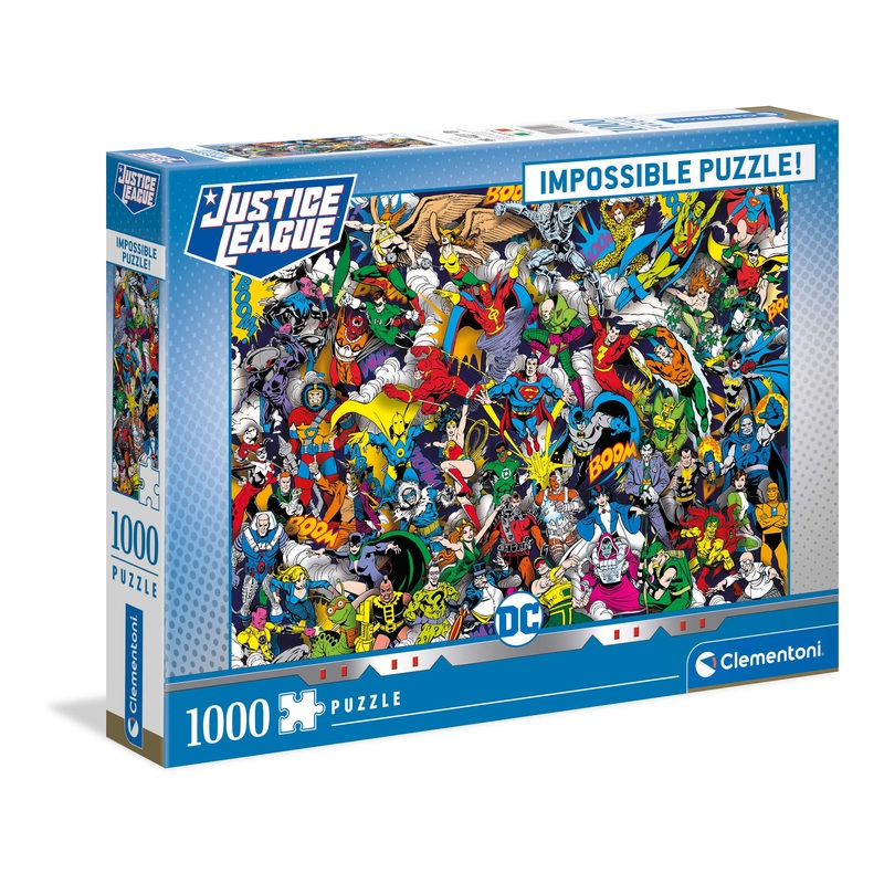 Clementoni Justice League Dc Comics Jigsaw Puzzle, 1000 Pieces, Multicolored, One Size, 39599