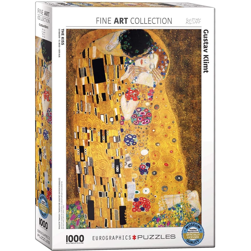 Eurographics Gustav Klimt The Kiss 1000 Piece Jigsaw Puzzle By Eurographics , Yellow