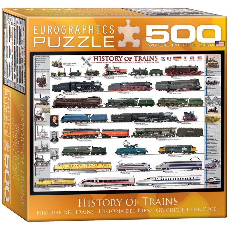 Eurographics History Of Trains Puzzle, 500-Piece