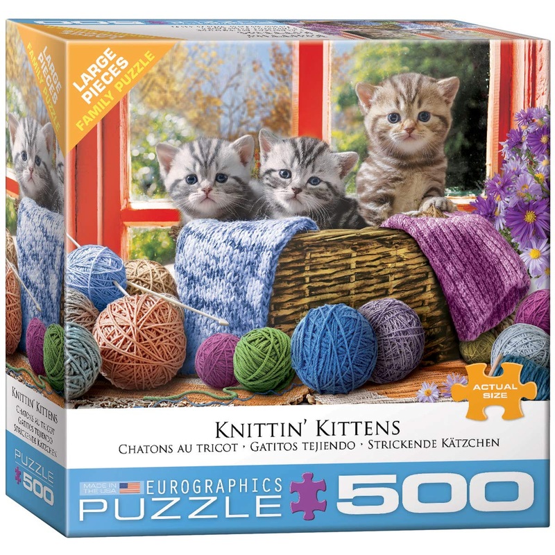 Eurographics Knittin' Kittens 500-Piece Puzzle