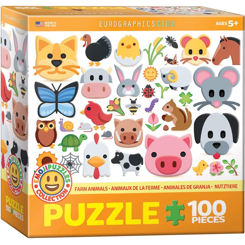 Farm Animals Emojipuzzles 100Pc