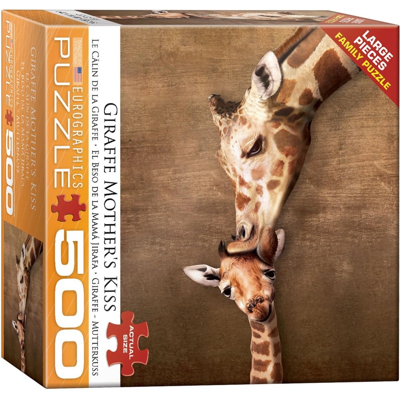 Giraffe Mother'S Kiss Puzzle, 500-Piece