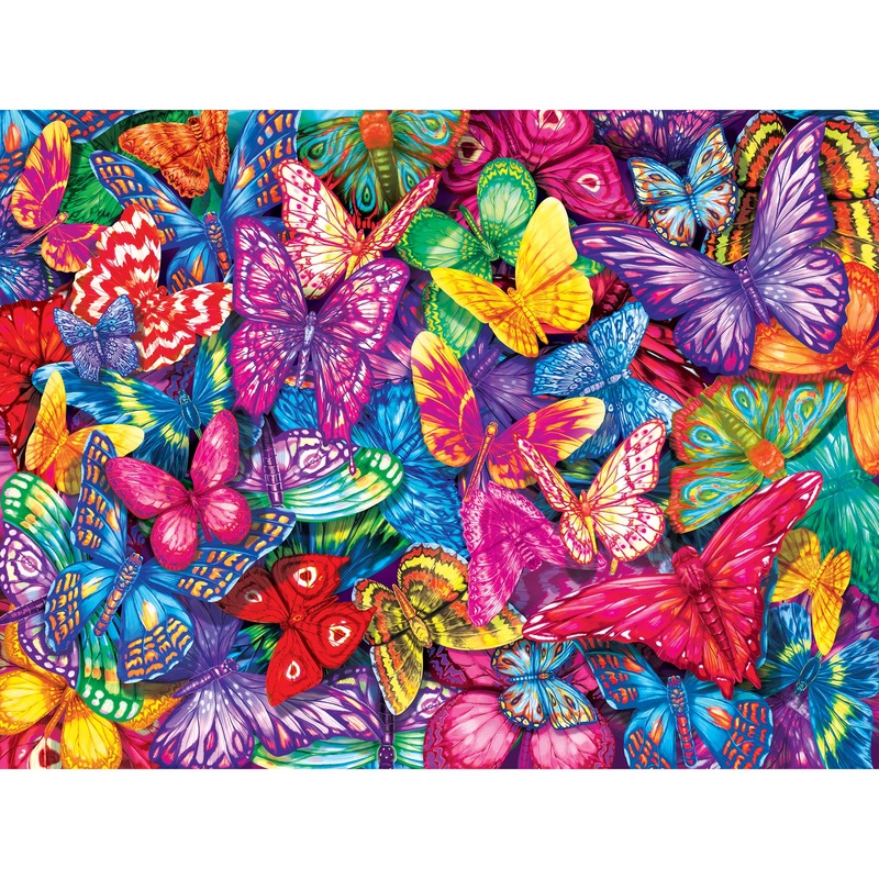 Roseart - Kodak Premium - Colorful Butterflies - 350 Piece Jigsaw Puzzle For Adults