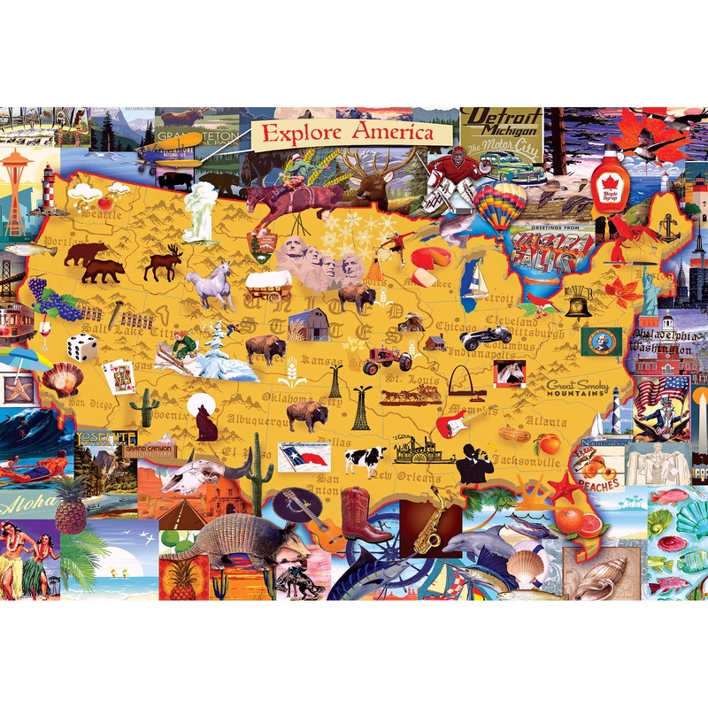 Roseart - Kodak Premium - Explore America - 1500 Piece Jigsaw Puzzle For Adults