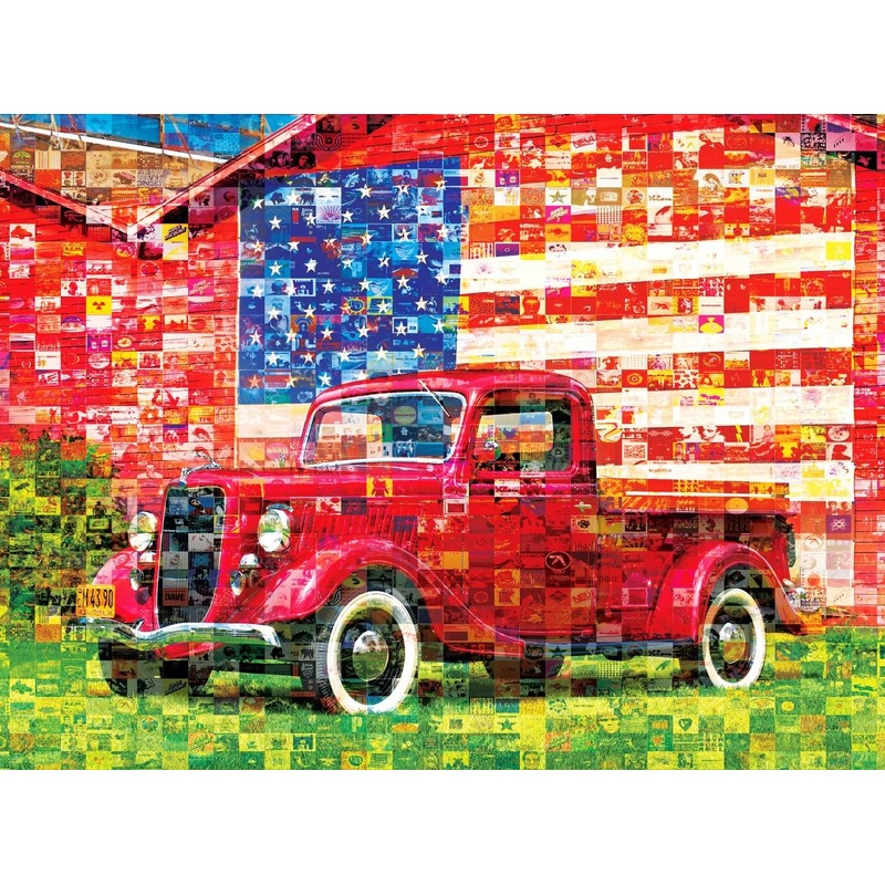 Roseart - Kodak Premium Mosaics - American Pickup Truck - 750 Piece Jigsaw Puzzle For Adults