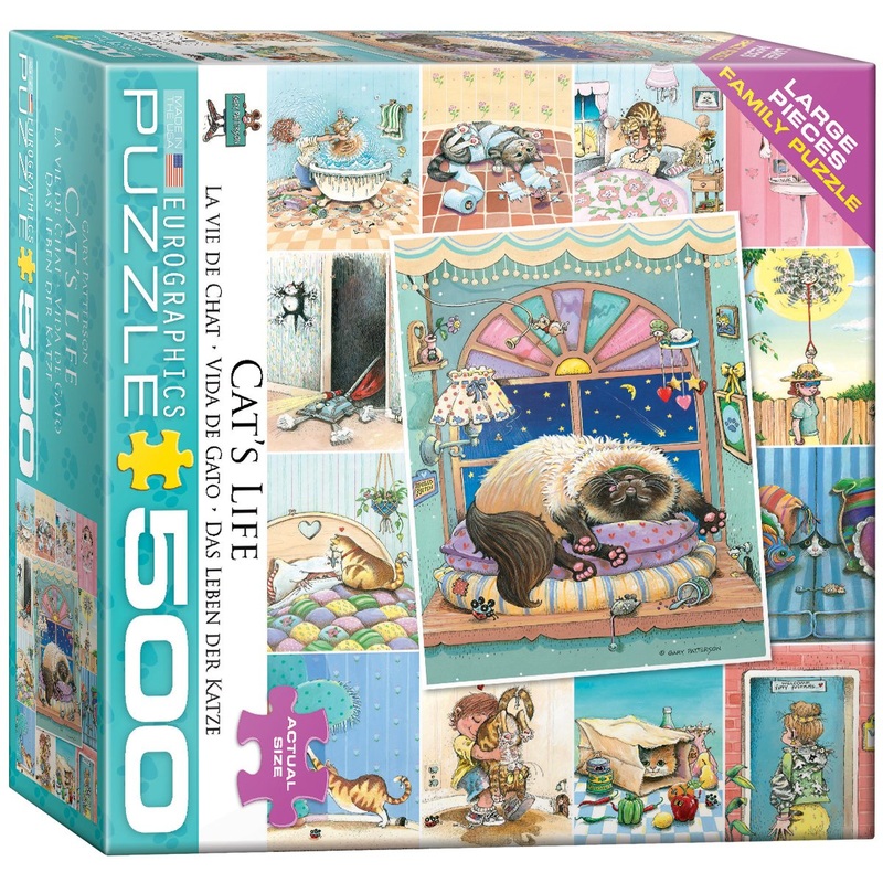 Eurographics (Eurhr Cat'S Life By Gary Patterson 500Piece Puzzle 500Piece Jigsaw Puzzle, 8500-5366