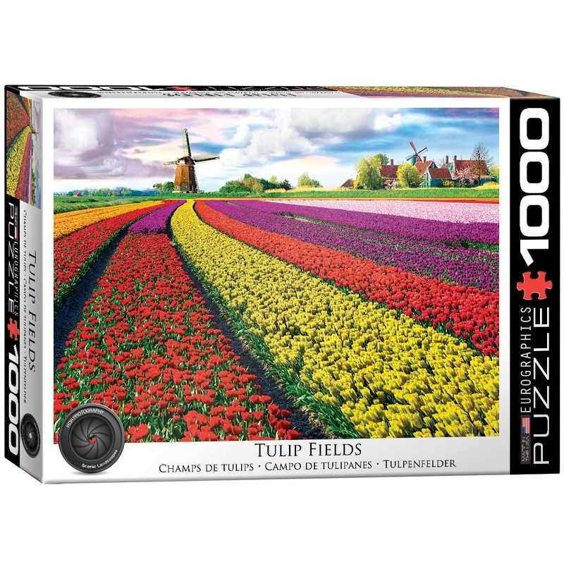 Eurographics (Eurhr Tulip Field - Netherlands 1000Piece Jigsaw Puzzle , Red
