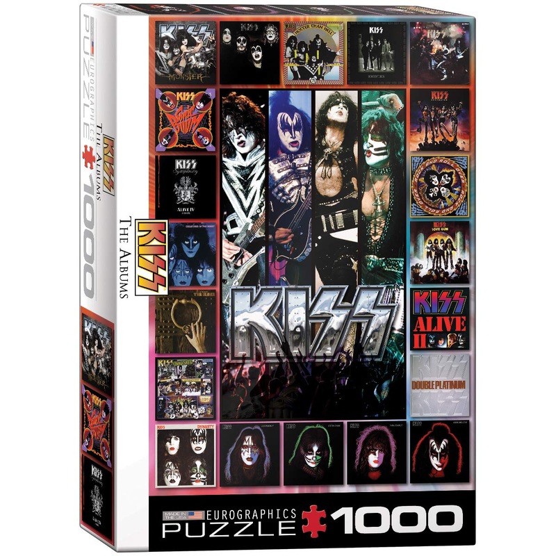Eurographics Kiss The Albums 1000-Piece Puzzle , Black