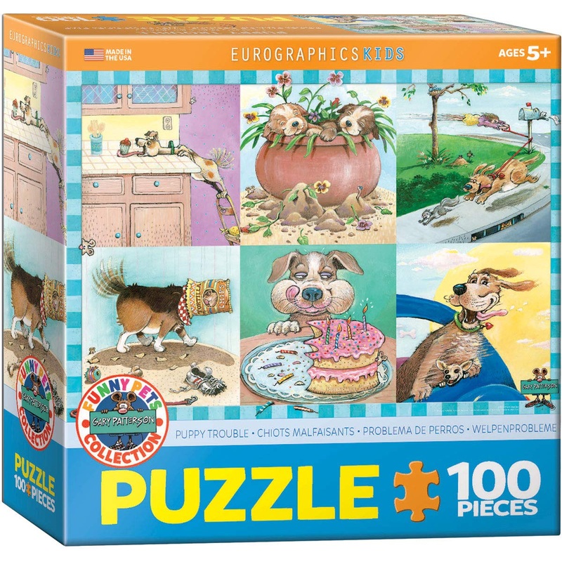 Eurographics Puppy Trouble By Gary Patterson 100-Piece Puzzle