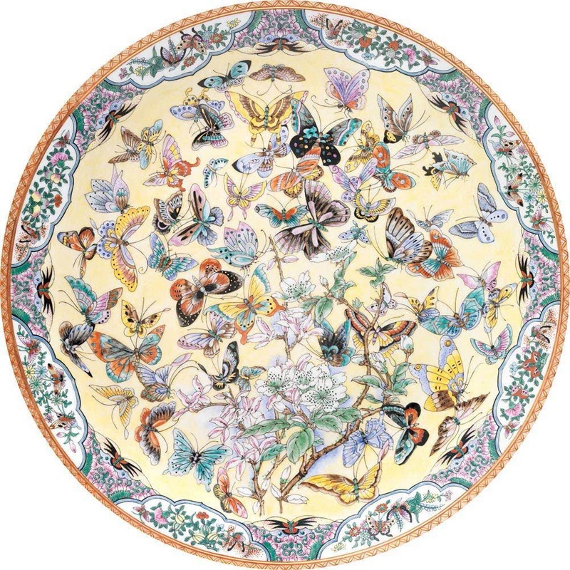 Bits And Pieces - 1000 Piece Round Puzzle - Ninety Nine Butterflies, Flowers And Butterflies - - 1000 Pc Jigsaw