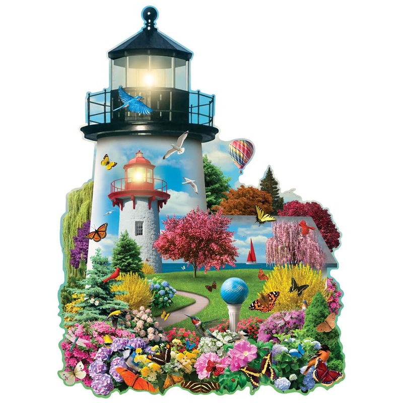 Bits And Pieces  750 Piece Jigsaw Puzzle For Adults  Lighthouse Garden - Jigsaw Puzzle By Artist Alan Giana, Completed Puzzle Size: 20' X 27'