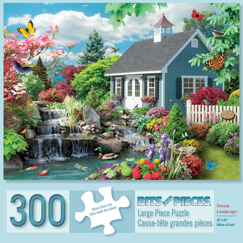Bits And Pieces  Large 300 Piece Jigsaw Puzzle For Adults  Dream Landscape By Artist Alan Giana - Jigsaw Puzzle, Completed Puzzle Size: 18' X 24'