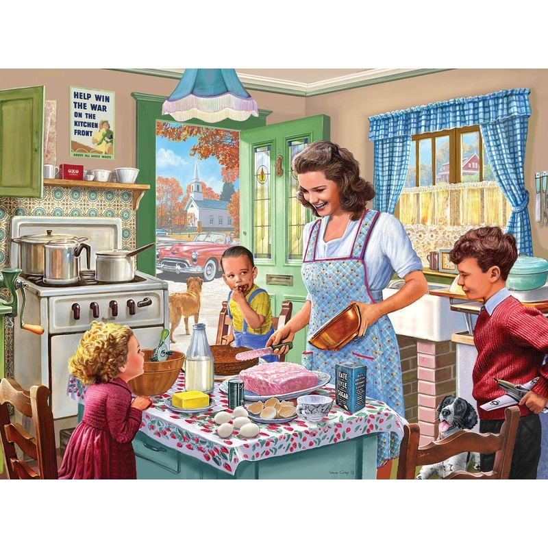 Bits And Pieces  Large 500 Piece Jigsaw Puzzle For Adults  Kitchen Memories Classic 50'S Jigsaw Puzzle By Artist Steve Crisp, Completed Puzzle Size: 18' X 24'