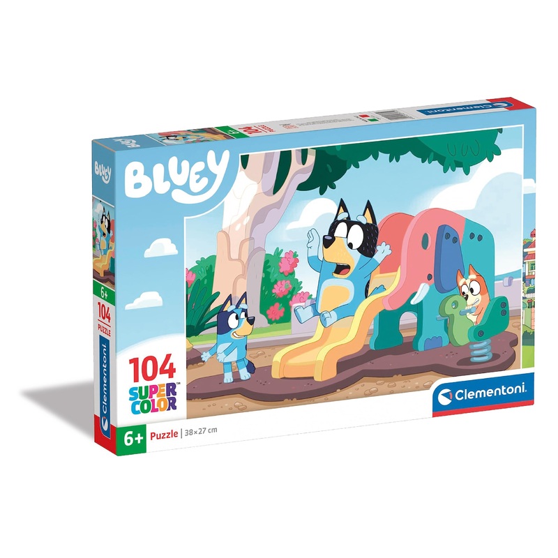 Clementoni - 27171 - Supercolor Puzzle Bluey - 104 Pieces - Jigsaw Puzzle For Kids Age 6 - Made In Italy
