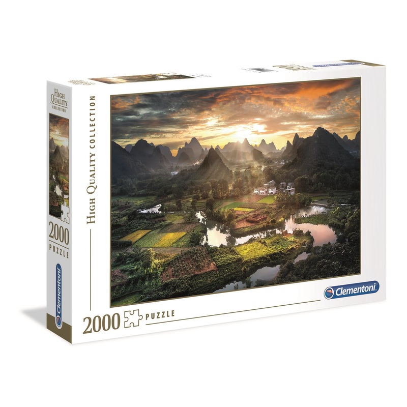 Clementoni - 32564 - Collection Puzzle - View Of China - 2000 Pieces - Made In Italy - Jigsaw Puzzles For Adult