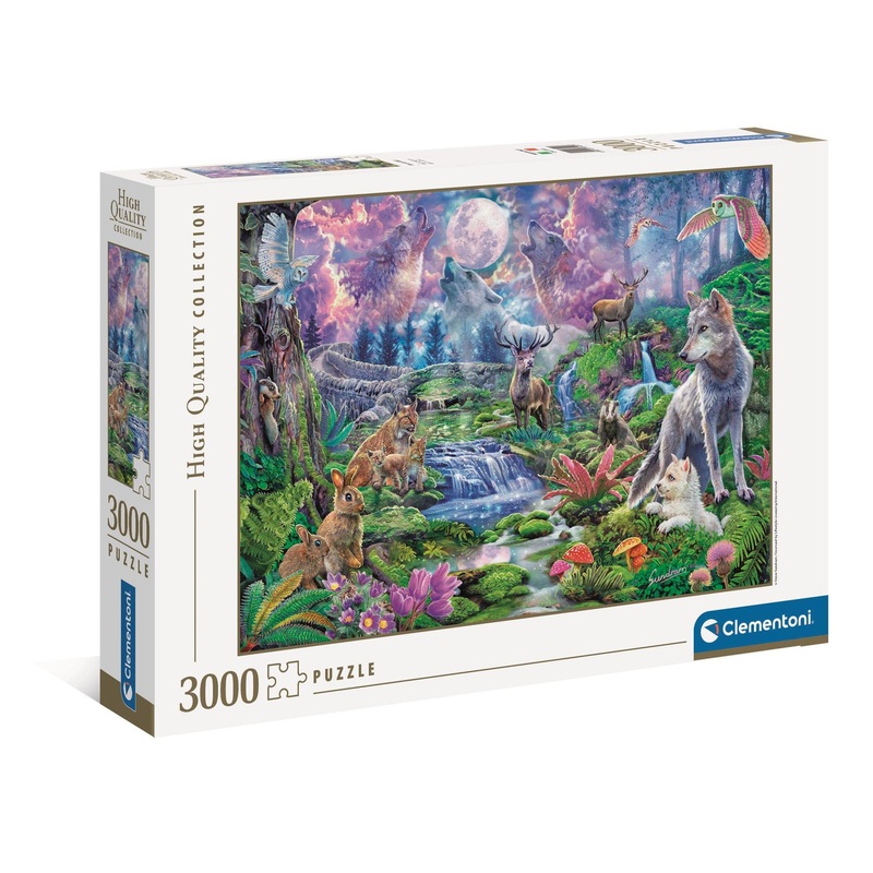 Clementoni 33549, Forest Animals In Moonlight Collection Puzzle For Adults And Children - 3000 Pieces, Ages 10 Years Plus Multi-Coloured