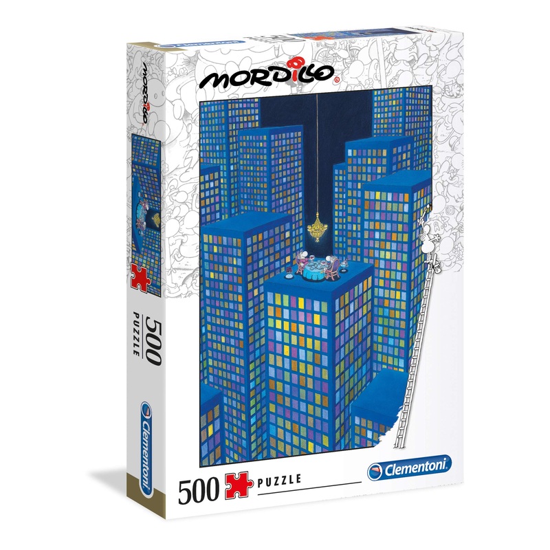 Clementoni - 35077 - Mordillo Puzzle - The Dinner - 500 Pieces - Made In Italy - Jigsaw Puzzles For Adult