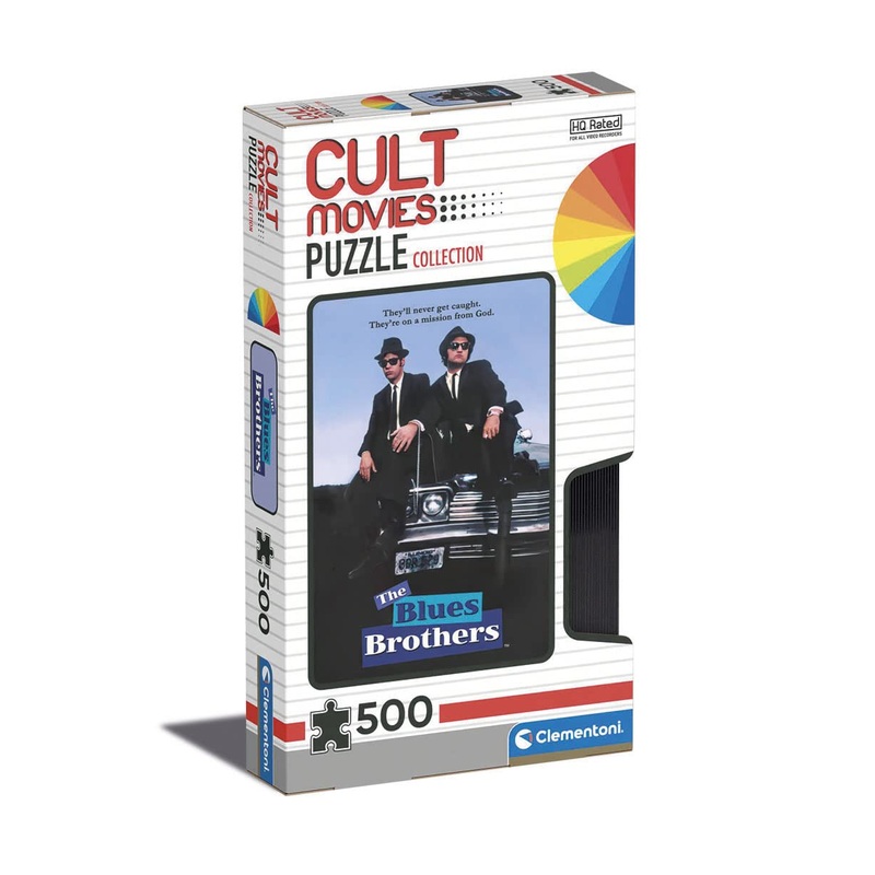 Clementoni - 35109 - Cult Movies Puzzle - Blues Brothers - Jigsaw Puzzle 500 Pieces, Made In Italy, Jigsaw Puzzle For Adults