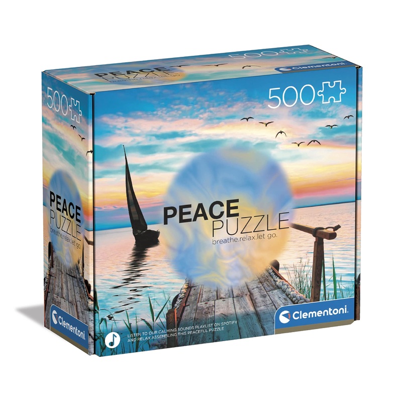 Clementoni - 35121 - Peace Puzzle - Peaceful Wind - Jigsaw Puzzle 500 Pieces, Made In Italy, Jigsaw Puzzle For Adults