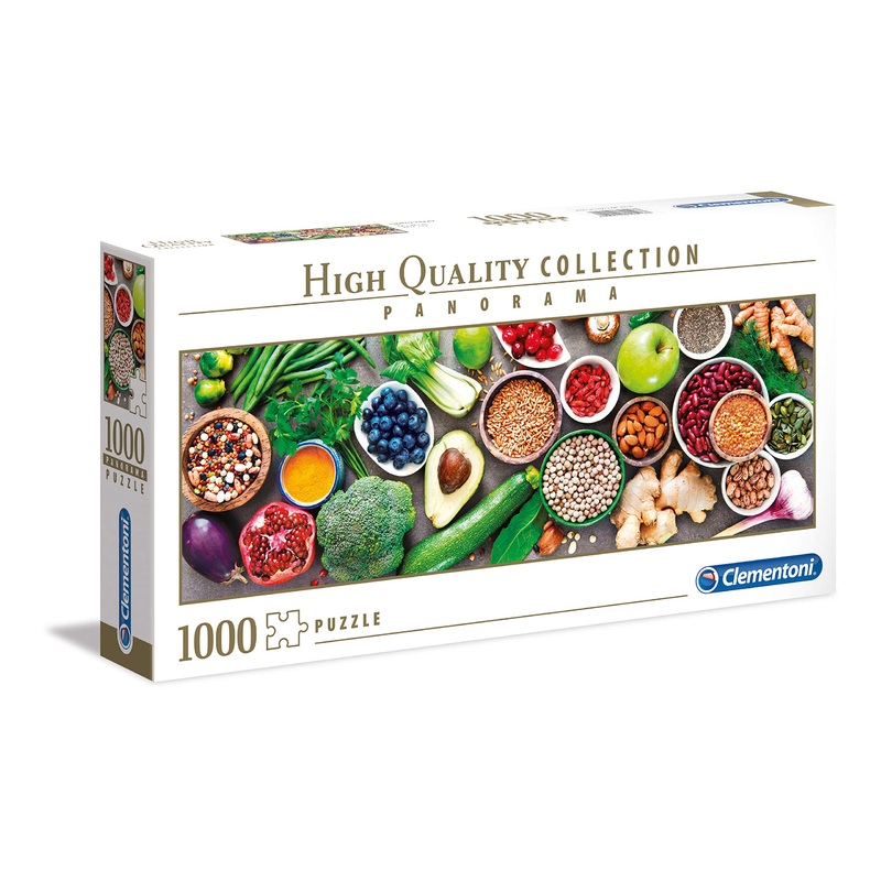 Clementoni - 39518 - Collection Puzzle Panorama - Healthy Veggie - 1000 Pieces - Made In Italy - Jigsaw Puzzles For Adult
