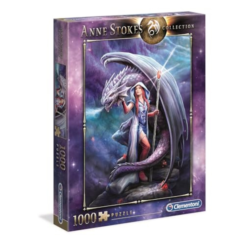 Clementoni - 39525 - Anne Stokes Puzzle - Dragon Mage - 1000 Pieces - Made In Italy - Jigsaw Puzzles For Adult