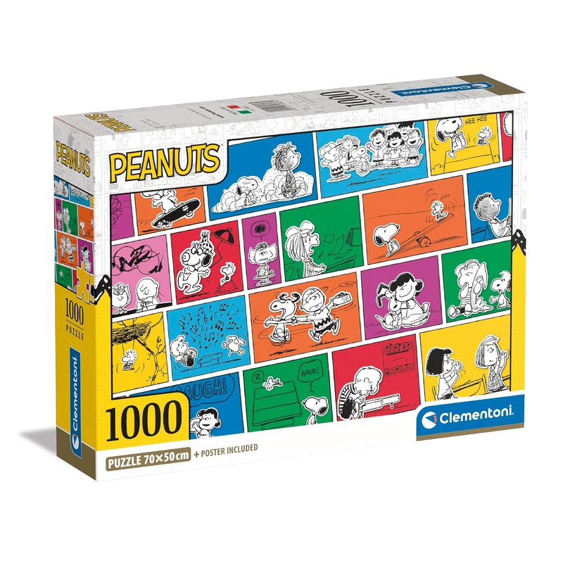 Clementoni - 39803 - Puzzle Peanuts - Jigsaw Puzzle 1000 Pieces, Jigsaw Puzzle For Adults, Comic Puzzle - Made In Italy