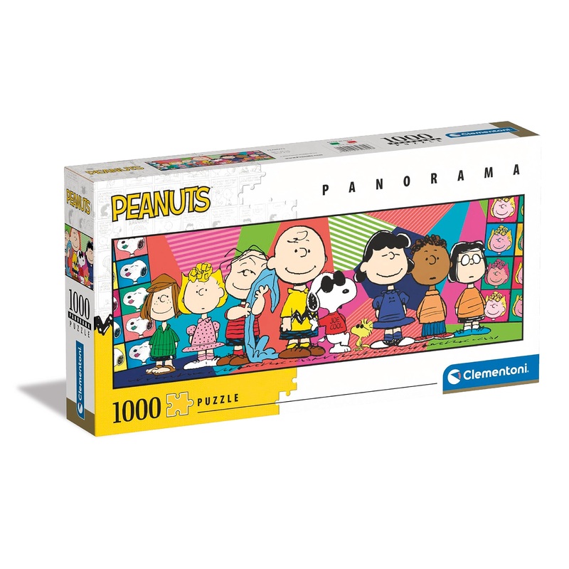 Clementoni - 39805 - Panorama Puzzle Peanuts - Jigsaw Puzzle 1000 Pieces, Jigsaw Puzzle For Adults, Comic Puzzle - Made In Italy