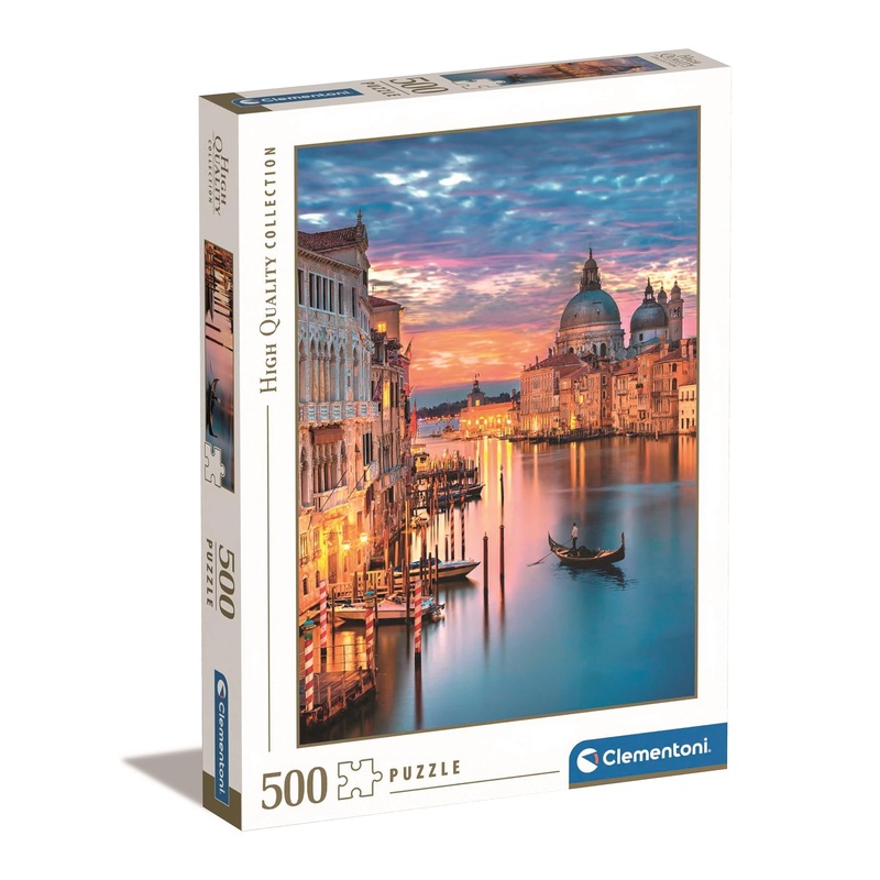 Clementoni Hq Collection-Lighting Venice-500 Pieces, Multi-Colour
